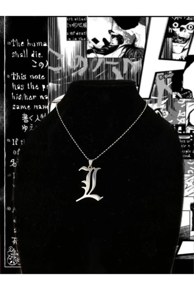 Death Note L Naruto Çelik Kolye - Resim 3