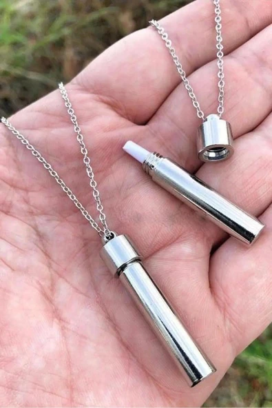 Dilek Kolyesi Unisex Kapaklı Çubuk Bar Kolye ürün görseli 1