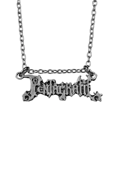 Pentagram Kolye – 60 cm Antik Gümüş Kaplama Zincirli, Metal Rock Aksesuarı (Unisex) ürün görseli 1
