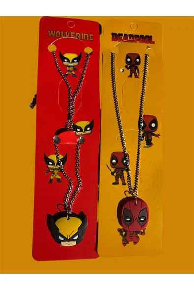 Deadpool & Wolverine Best Friends  Çift Arkadaş Kolyesi - Resim 2