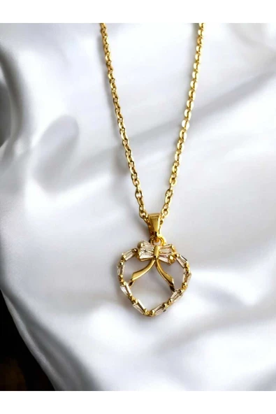 Kalp Gold Kadın Zirkon Taşlı Kolye ürün görseli 1