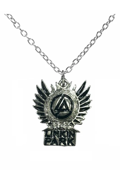 Linkin Park Grubu Kolye – 60 cm Gümüş Zincirli, Metal Müzik Aksesuarı (Unisex) ürün görseli 1
