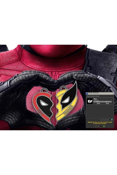 Deadpool & Wolverine Best Friends Sevgili Çift Arkadaş Kolyesi - Resim 4