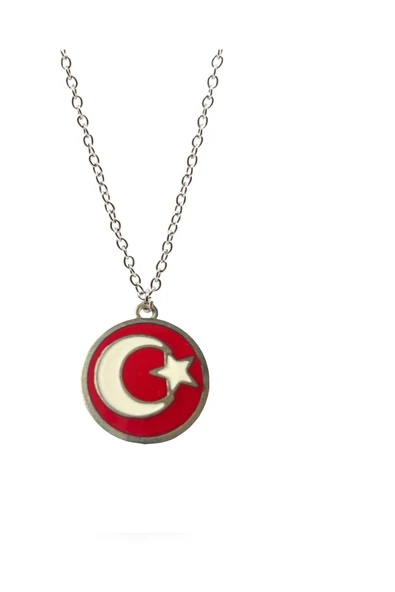 Ay Yıldız Türk Bayrağı Kolye ürün görseli 1