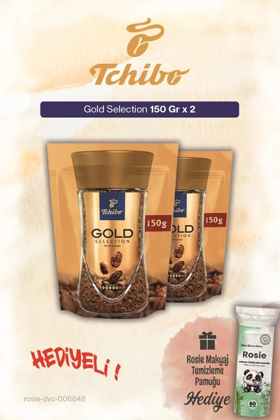 Tchibo x2 Gold Selection Çözünebilir Kahve 150 gr ve Pamuk ürün görseli 1