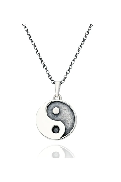 Yin Yang Paslanmaz Çelik Kolye ürün görseli 1