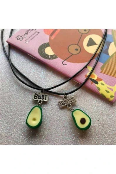 Avokado Best Friend 2li Bff Çift Kolye - Resim 4