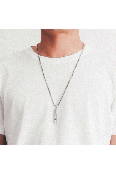 Buradayım Kolyesi Çelik Unisex - Resim 2