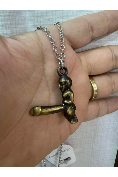 Bereket Tanrısı Kolye Bakır Renk - Resim 2