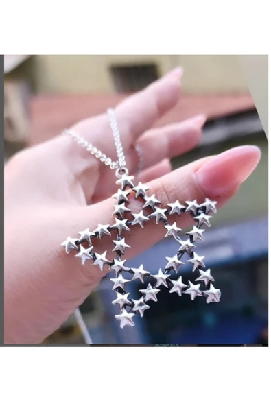 Yıldız Star Gotik Kolye Gümüş Kadın ürün görseli 1