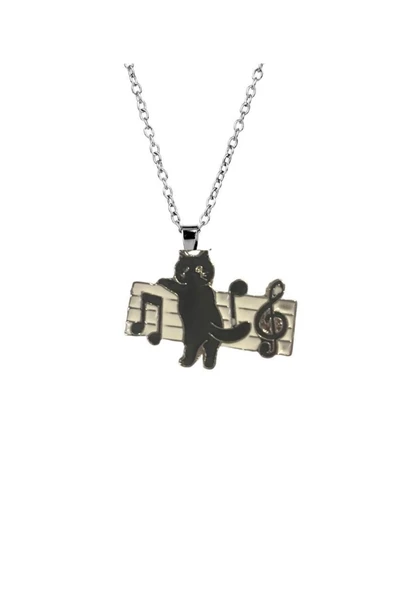 Kedi Nota Müzik Kolye ürün görseli 1