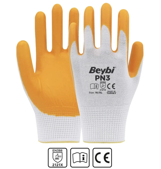 Beybi PN3 Sarı Nitril Eldiven ürün görseli 1