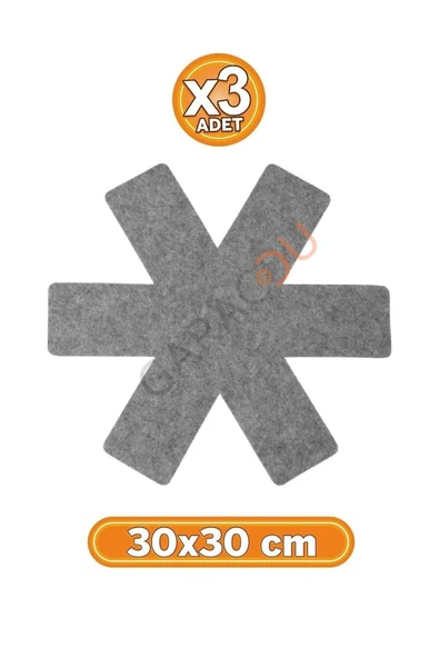 Tava Tencere ve Borcam Koruyucu Çizdirmez Keçe 3'lü Set 30x30 cm ürün görseli 1