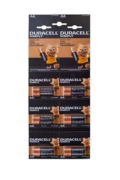 Duracell Alkalin AA 12'li Kartela Kalem Pil ürün görseli 1