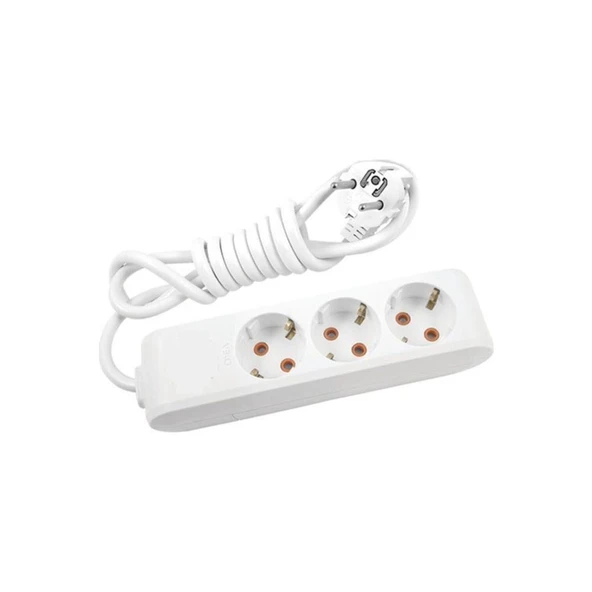Viko 90117303 Multi-Let Topraklı 2 METRE  3'lü Grup Priz ürün görseli 1