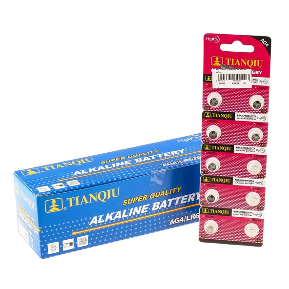 Tianqiu AG4/LR626H/377A 10'lu Alkalin Pil ürün görseli 1