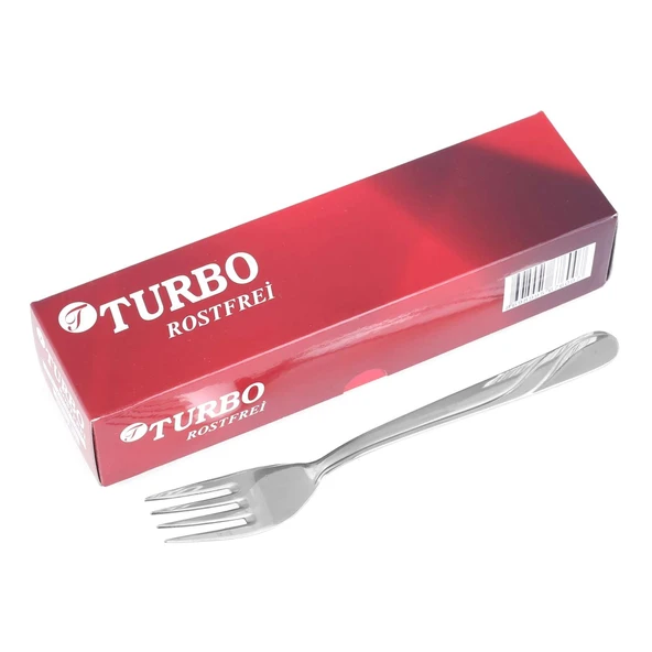 Turbo Furkan Pembe Kutu Yemek Çatal 12Li ürün görseli 1