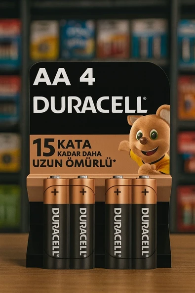 Duracell Alkalin AA 4'lü Paket Kalem Pil ürün görseli 1