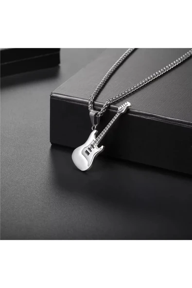 Gitar Kolye Paslanmaz Çelik - Resim 2