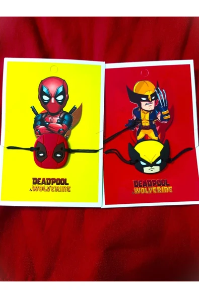 Deadpool & Wolverine Best Friends  Çift İkili Arkadaş Bilekliği ürün görseli 1