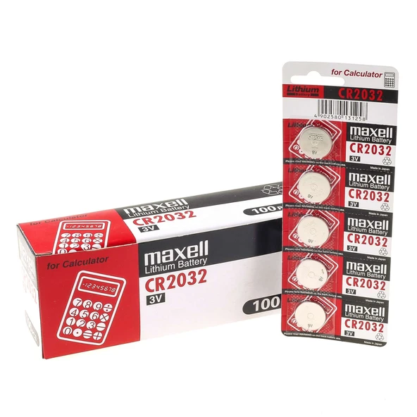 Maxell CR-2032 Lithum 5'li Kartela Pil ürün görseli 1