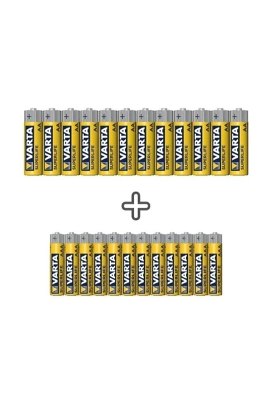 Varta Süperlife 12'li AA + 12'li AAA 24'lü Pil Paketi ürün görseli 1
