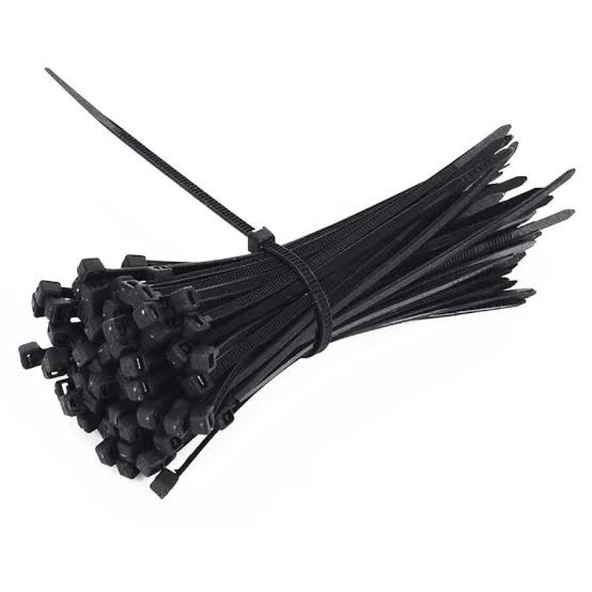 Zenith 4.8x380 mm Siyah 100 Adet Kablo Bağı Plastik Cırt Kelepçe ürün görseli 1