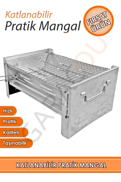Mizan 27 x 40 Galvaniz Katlanır Mangal ürün görseli 1