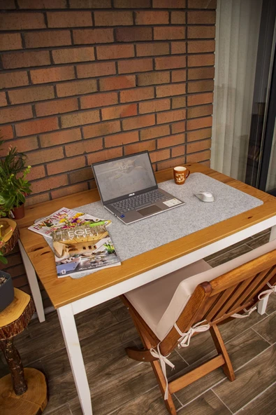 Premium Masa Üstü Düzenleyici Pad Masa Matı Gri 50x100 cm ürün görseli 1