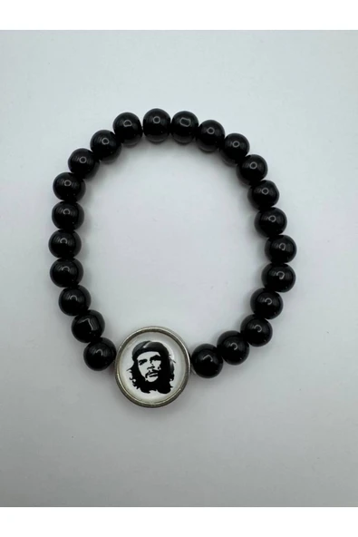 Che Guevara Boncuklu Bileklik – Siyah Unisex Özel Tasarım ürün görseli 1
