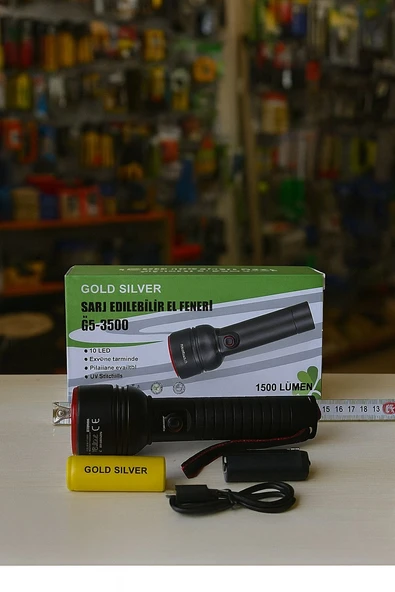 Gold Silver GS-3500 Lümen Su Geçirmez El Feneri ürün görseli 1