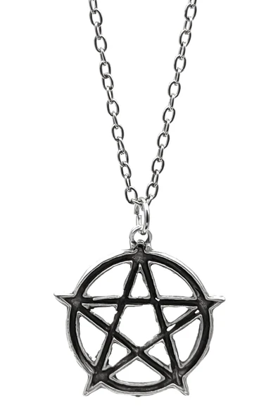 Vika (wicca) Pentagram Tasarımlı Kolye 925 Ayar Gümüş Kaplama ürün görseli 1