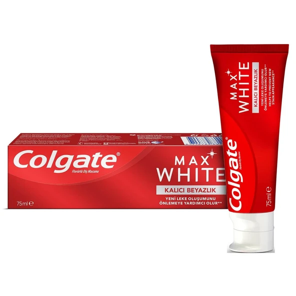 Colgate Max White Kalıcı Beyazlık Beyazlatıcı Diş Macunu 75 ml ürün görseli 1