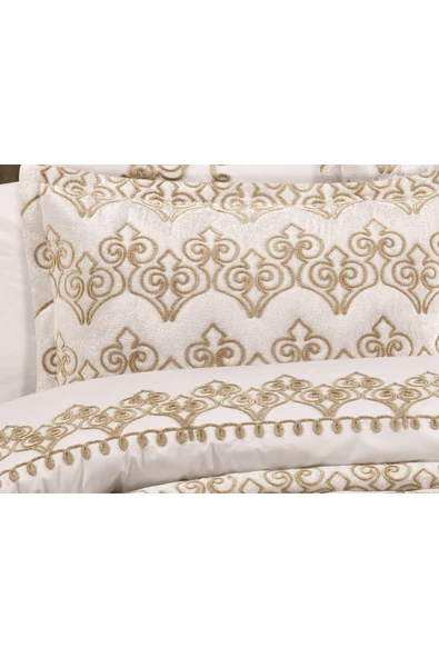 GOLDROOM GAMZE KREM ÇEYİZ SETİ 8 PARÇA - Resim 2