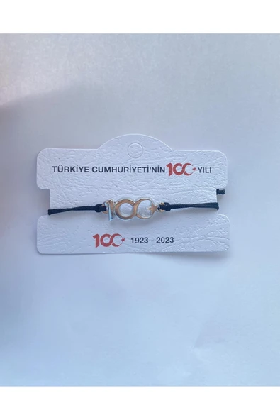 100. Yıl Asansör ipli Bileklik Gümüş 1 adet ürün görseli 1
