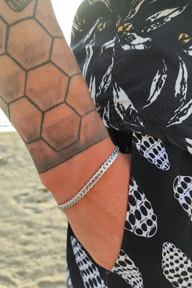 Unisex Urban Kararmaz Gümüş Çelik Bileklik ürün görseli 1