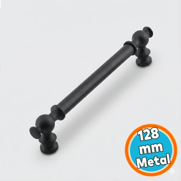 Mobilya Mutfak Çekmece Dolap Dolabı Kapak Kulbu Kulpları Kulpu 128 mm 128 mm Siyah Metal Kulp ürün görseli 1