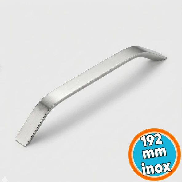 Mobilya Çekmece Mutfak Dolabı Dolap Kapak Kulpları Kulb Kulpu 19.2 cm Metal İnox Kulp 192 mm ürün görseli 1
