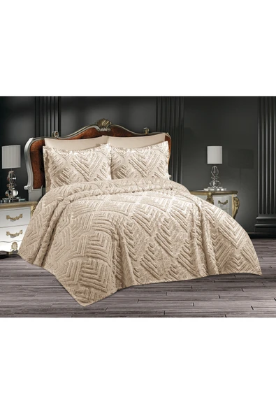 GOLDROOM Home PIRILTI 3 PARÇA ÇİFT KİŞİLİK YATAK ÖRTÜSÜ ürün görseli 1