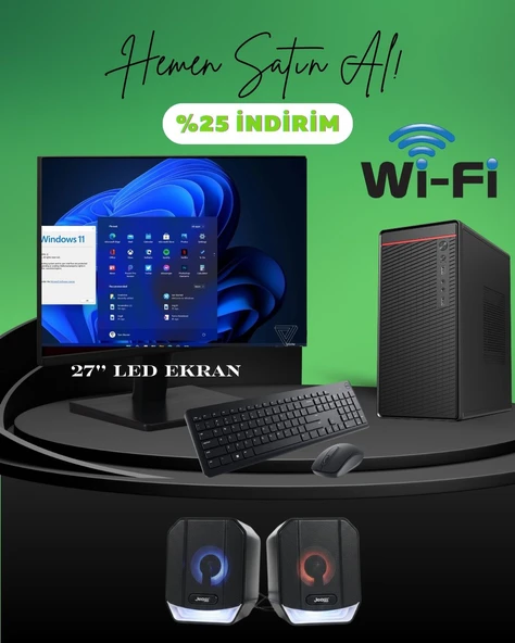 DAGMOR 400W BN2015091 H110 ANAKART İNTEL İ5 6 32GB DDR4 500GB M2 NVME 27' MONİTÖR WİFİ FULL SET ürün görseli 1