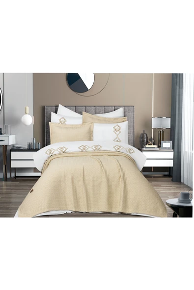 GOLDROOM Home DESTİNA NEVRESİM TAKIMLI GELİN SETİ 7 PARÇA ürün görseli 1