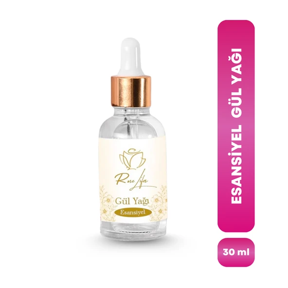 Esansiyel Gül Yağı 30 ml - Nemlendirici & Canlandırıcı Cilt Bakım Yağı (Damlalıklı Cam Şişe) ürün görseli 1