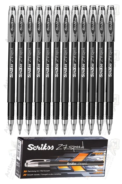 Siyah Pilot Kalem Speed 27 12 Adet Scrikss Pilot Kalem 0.7 mm Roller Uçlu Pilot Kalem İnce Uçlu Likit Mürekkepli Pilot ürün görseli 1