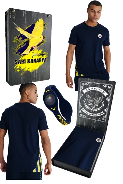 ERKEK TRIBUN ÇUBUKLU DETAYLI TSHIRT UV AHŞAP HEDİYELİK KUTU ürün görseli 1
