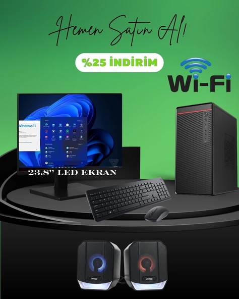 DAGMOR 400W BN2015083 H110 ANAKART İNTEL İ5 6 16GB DDR4 240GB SSD 23.8' MONİTÖR WİFİ FULL SET ürün görseli 1