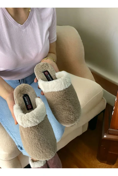 Pelüş Kaymaz Taban Kışlık Kahverengi ürün görseli 1