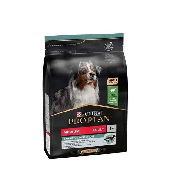 Pro Plan Sensitive Digestion Kuzulu ve Pirinçli Orta Irk Yetişkin Köpek Maması 3 Kg ürün görseli 1