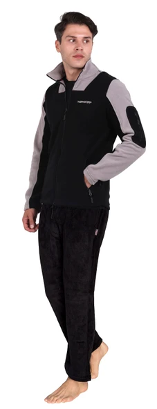 Thermoform Evo Pro Polar Termal Erkek Siyah-Gri Mont / Siyah Pantolon Eşofman Takımı ürün görseli 1