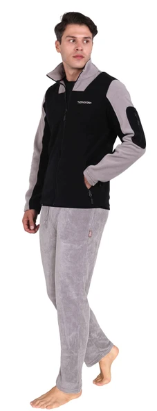 Thermoform Evo Pro Polar Termal Erkek Siyah-Gri Mont / Gri Pantolon Eşofman Takımı ürün görseli 1