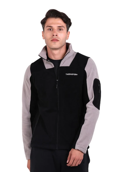 Thermoform Evo Pro Polar Termal Erkek Kışlık Mont Siyah-Gri ürün görseli 1